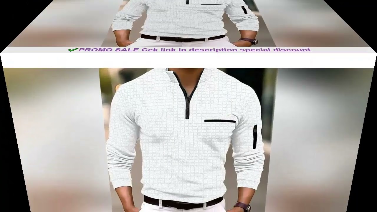 Men's Spring and Autumn Outdoor Street Casual Long Sleeve Fake Pocket Arm zipper Design Checkerboard
