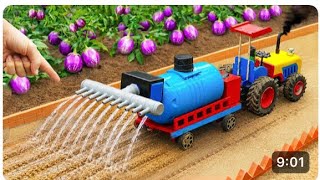 DIY Mini Tractor Irrigation System 💦 Hard Soil Farming Rescue | Little Giant Tractor