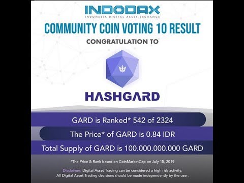 Harga 1 Coin O.84 Rupiah Listing Di Indodax Vote 10 Coin Hashgard (Gard) #Hasgardtoken ‼️