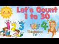 Learn to Count | Counting Monkeys 1 to 30 | Fun Toddler Learning Song 🐒🎶