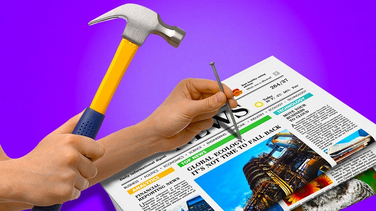 17 PROJECTS WITH NEWSPAPER FOR YOUR HOME