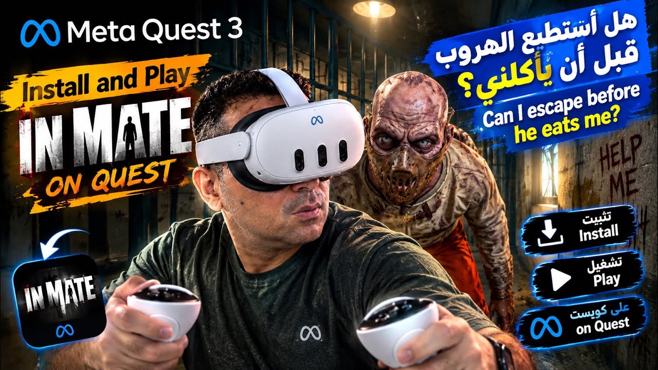 هل أستطيع الهروب قبل أن يأكلني؟ 😱 لعبة Inmate على كويست مجانا Install & Play Inmate on Meta Quest VR