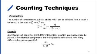 6. Engineering statistics  Counting techniques  Combinations