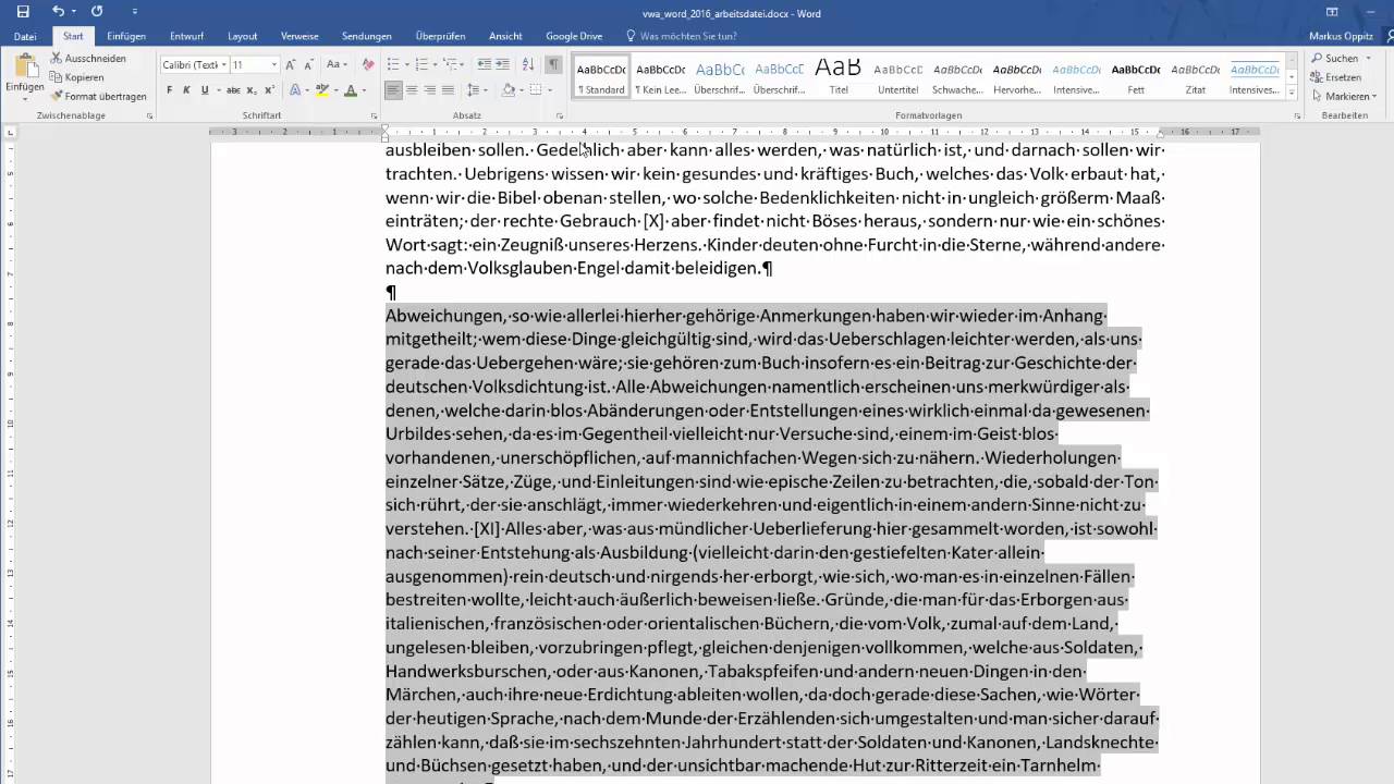 14 36 Word 16 Absatz Mit Flattersatz Links Youtube