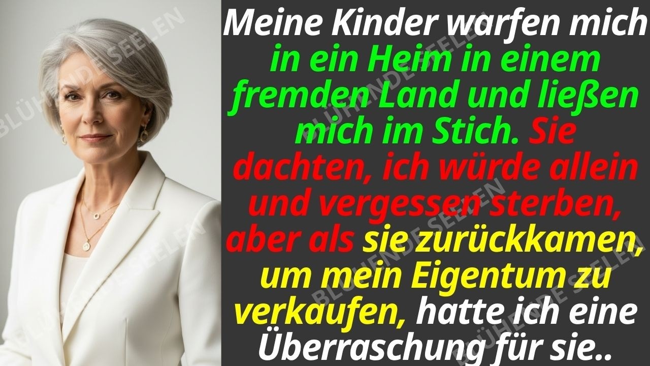 Ich stand hinter der Tür meines Schlafzimmers und hörte, wie meine eigenen Kinder planten, mich ins Heim zu stecken – und das Erbe unter sich aufzuteilen. „Wenn die Alte im Heim stirbt, teilen wir...