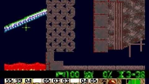 Lemmings Genesis/Mega Drive Walkthrough: Mayhem Level 8