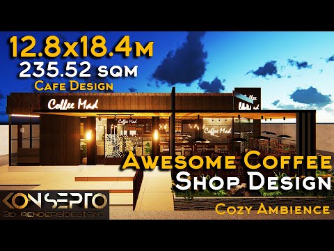 COFFEE SHOP DESIGN|IDEAS|3D ANIMATION WALKTHROUGH