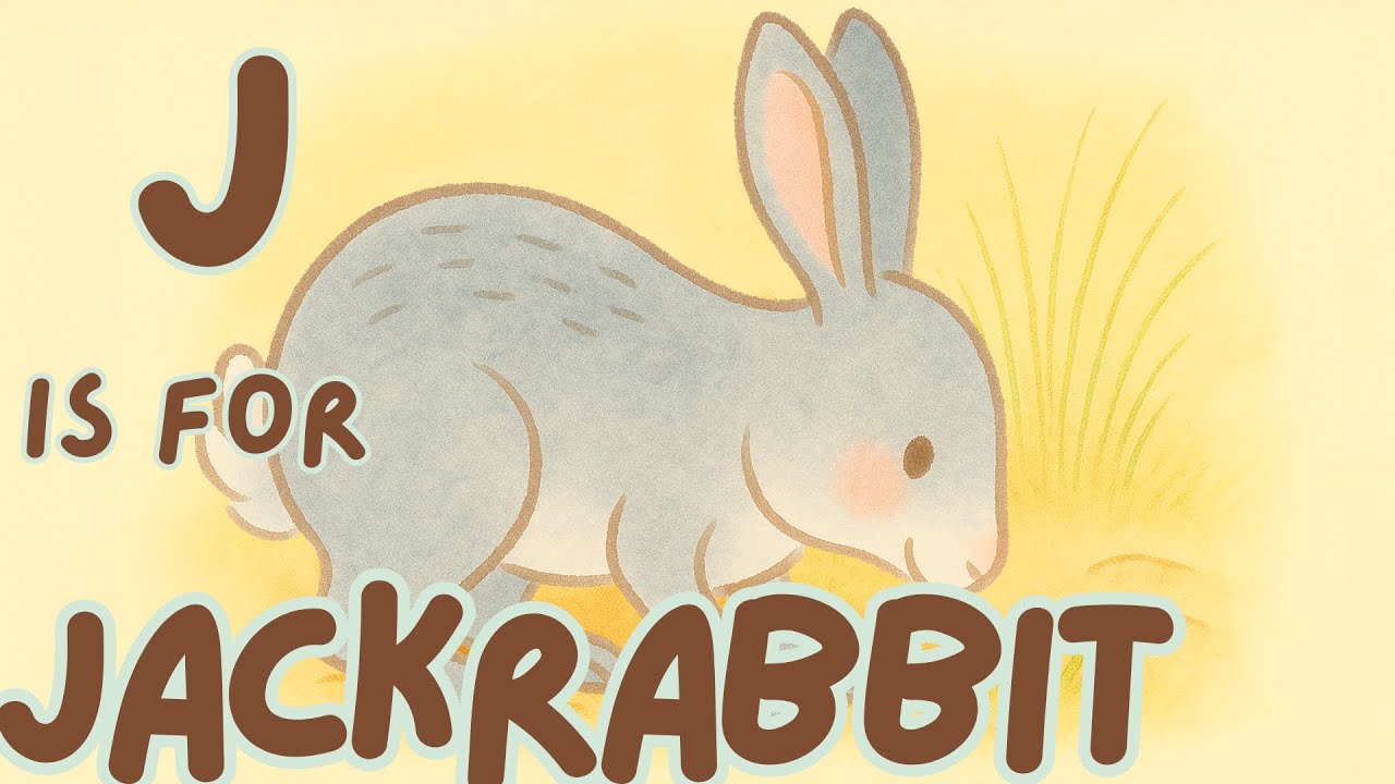 J is for Jackrabbit 🐇 | ABC Animals Songs | Pastel Art - YouTube