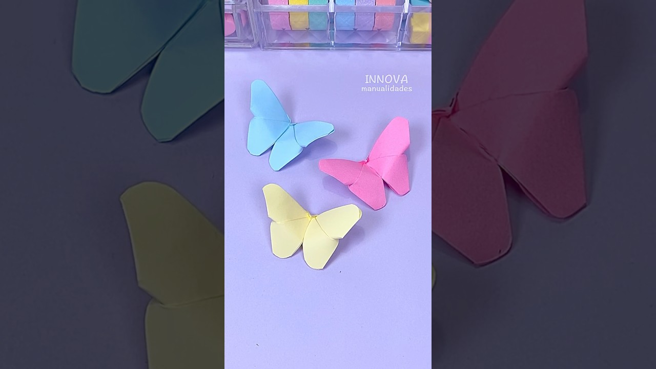 Manualidades con papel / Mariposas de papel #diy #manualidades #youtubeshorts #papercraft #craft