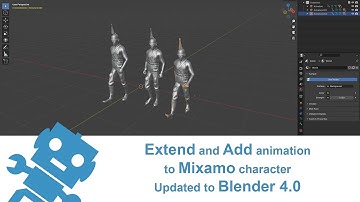 Extend animation and add animation to mixamo character in Blender 4.0