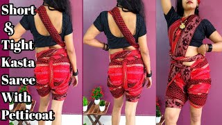 Short & Tight Kasta Saree D With Petticoat Saree D In Kasta Style Cutiepie Lima