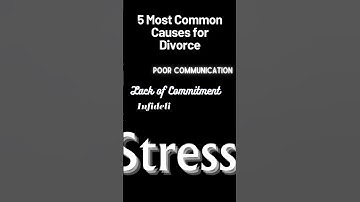 5 Most Common Causes for Divorce #divorce #marriage #marriagehelp