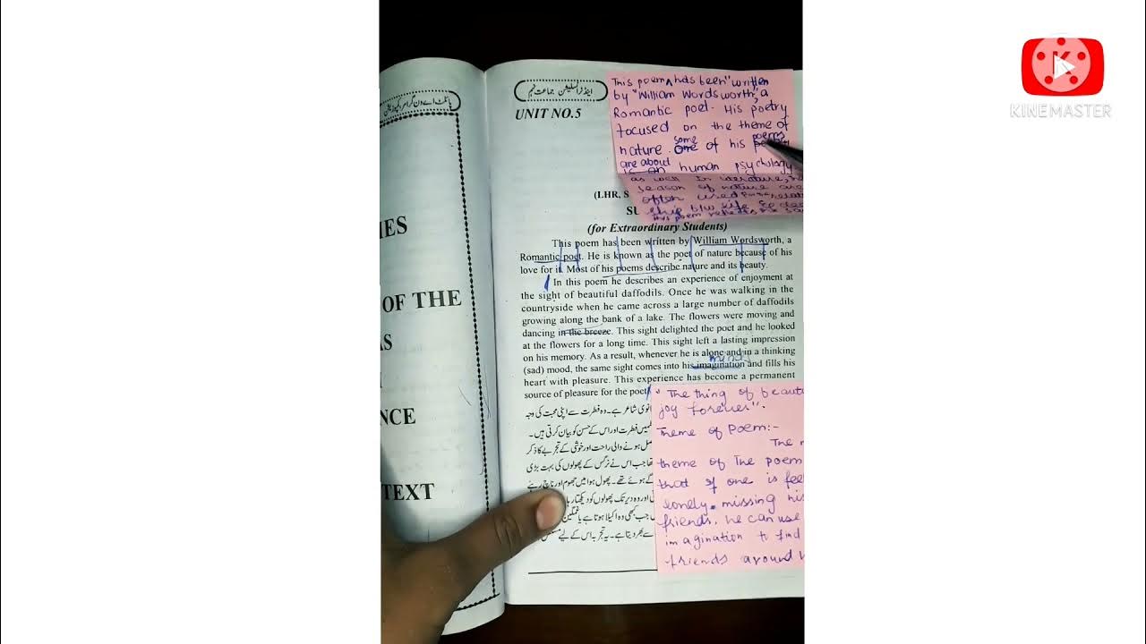 English Daffodils summary of class 9 YouTube