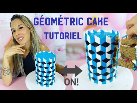 GEOMETRIC CAKE GÂTEAU HYPNOTISANT TUTORIEL