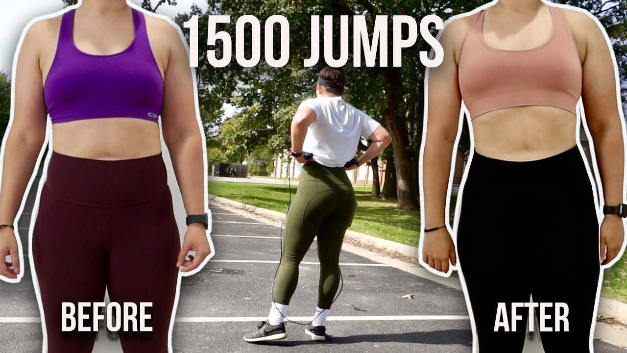 I tried the 7 Day Jump Rope Challenge 1500 JUMPS A DAY Before and After  Results 