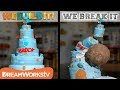 Giant Birthday Cake vs. Giant Boulder | WE BUILD IT WE BREAK IT