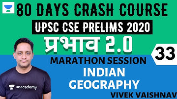 प्रभाव 2.0 - 80 Days Crash Course for UPSC CSE Prelims 2020 Hindi | Geography - 33 | Vivek Vaishnav
