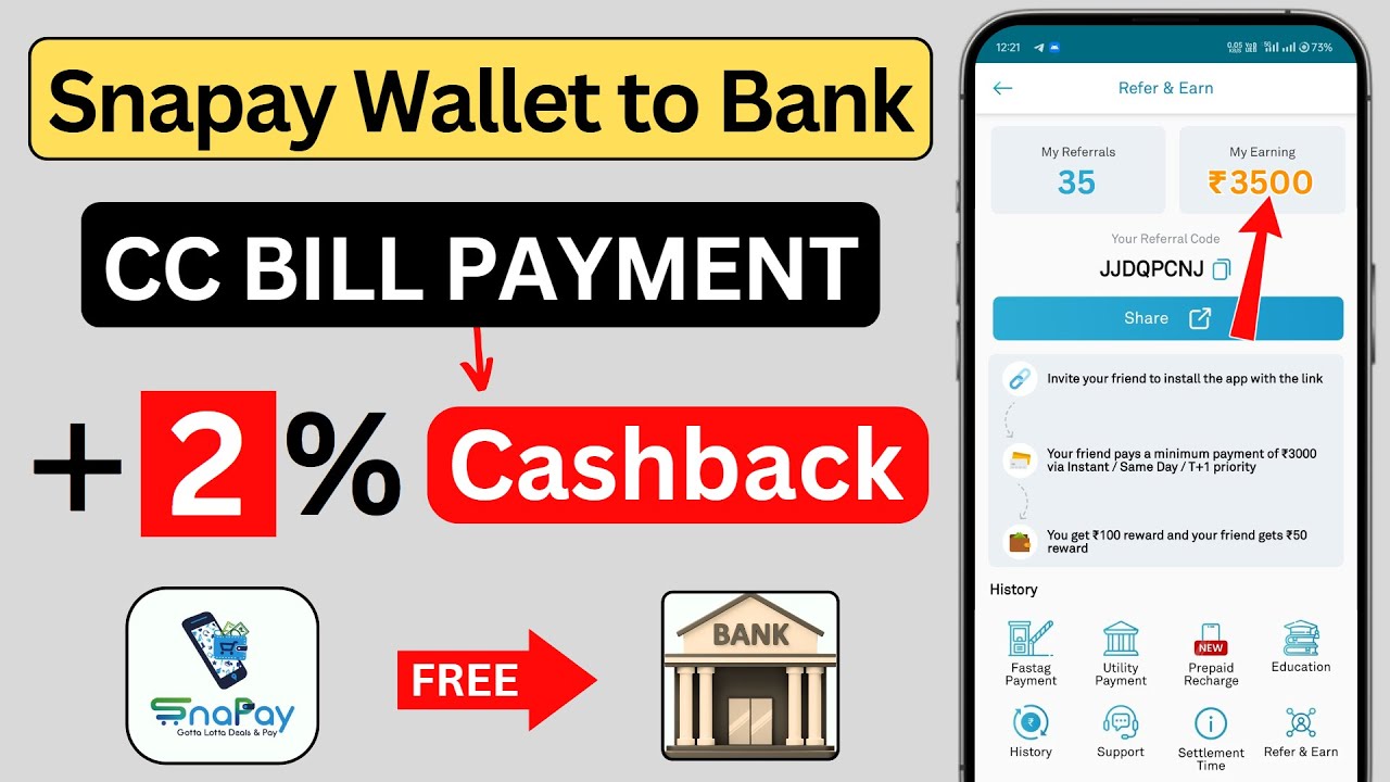 Snapay Wallet To Bank Transfer | Credit Card Bill Payment Cashback ...