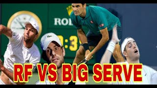 Roger Federer Vs Big Servers...