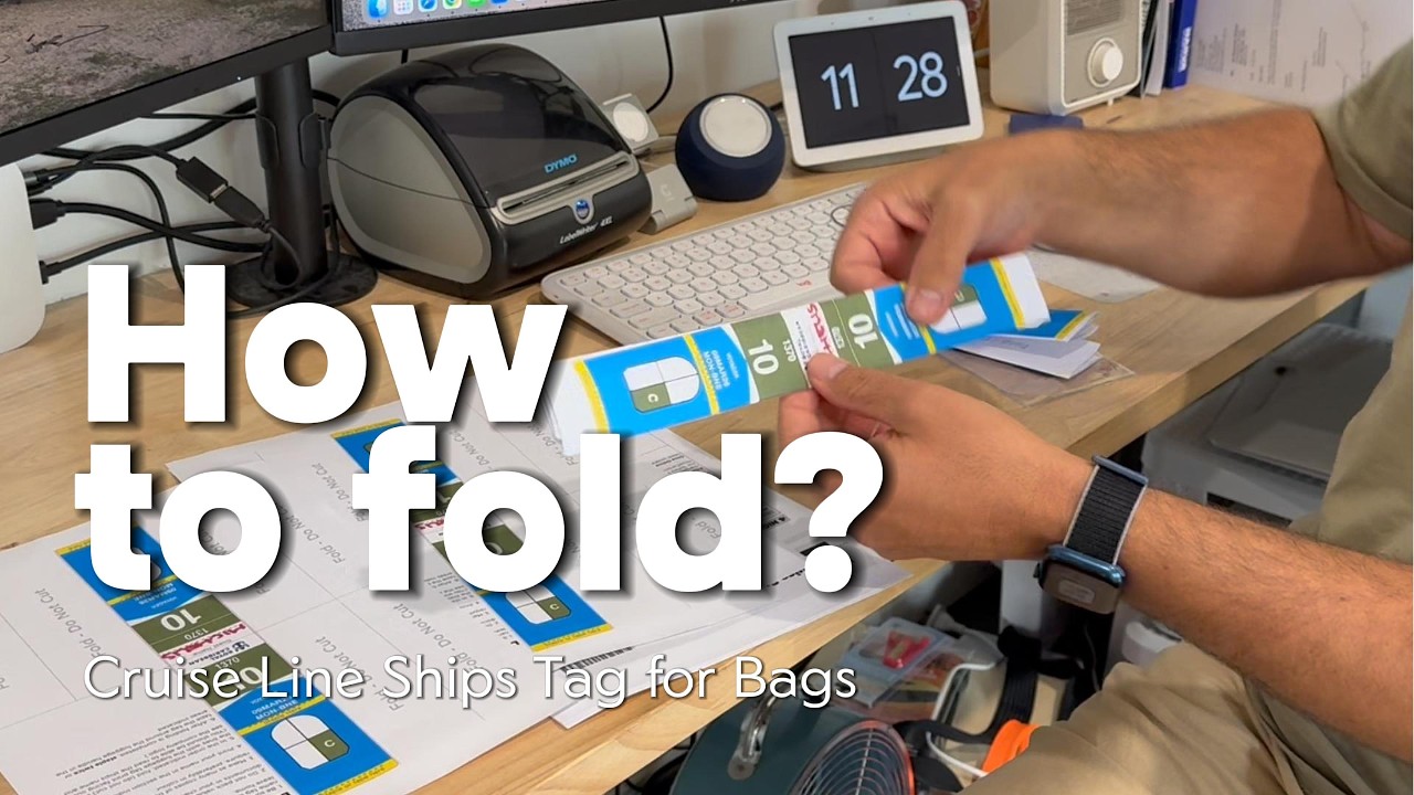 Don't Lose Your Bags! How to Fold Royal Caribbean Luggage Tags Watch This BEFORE You Print Luggage