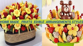 HOMEMADE FRUITS EDIBLE ARRANGEMENTS  STYLES 2022,FRESH FRUIT PLATTER 2022,