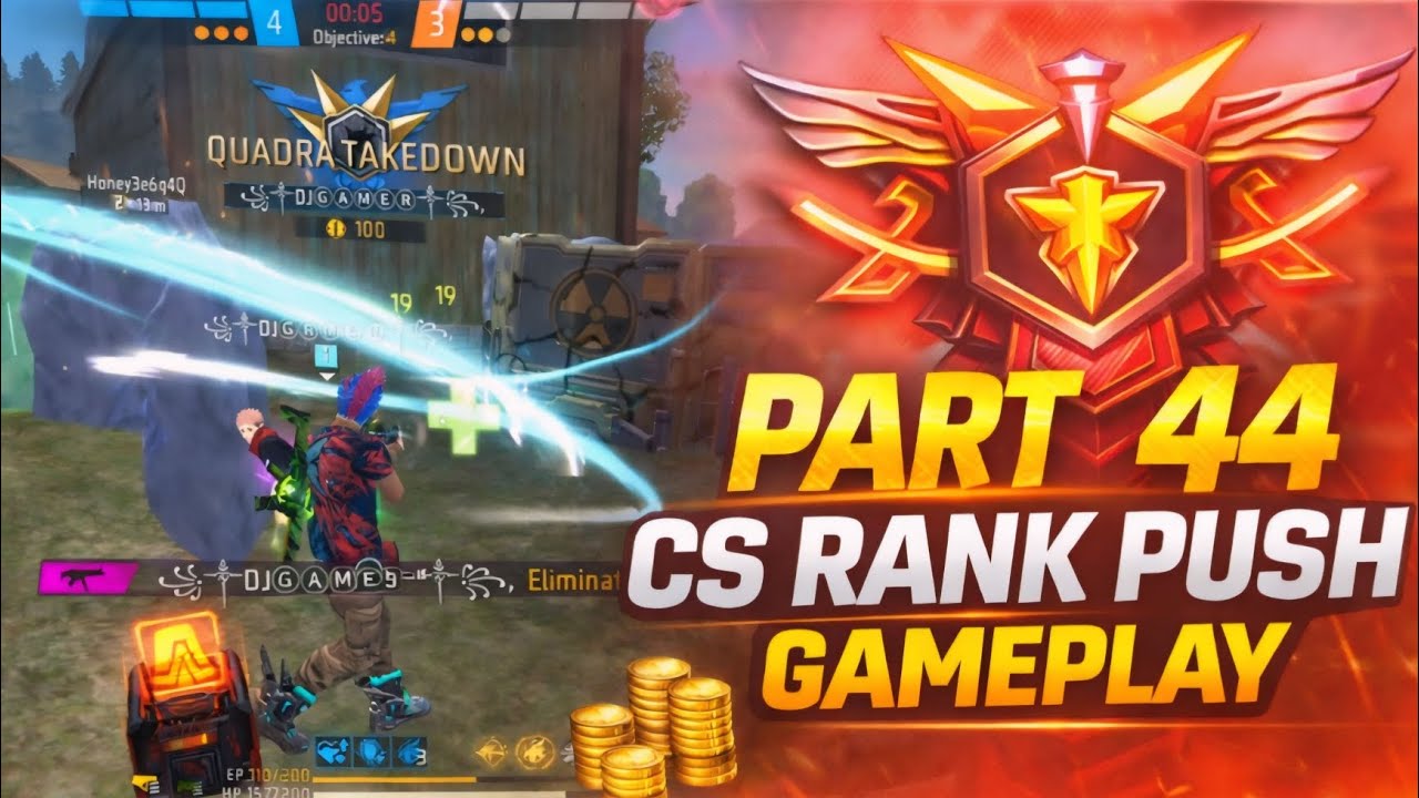 CS RANK PUSH PART 44 💪 Quadra Takedown OP Gameplay | Free Fire Ranked ...