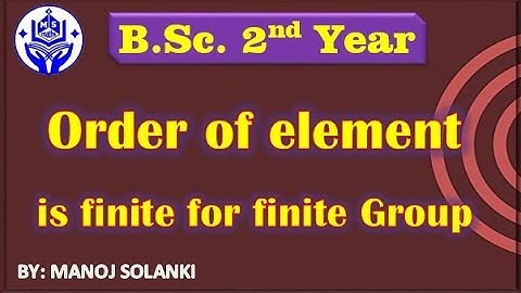 Theorem of Order of Element of Group || Group Theory ||  #msmaths #bscmaths #bamaths