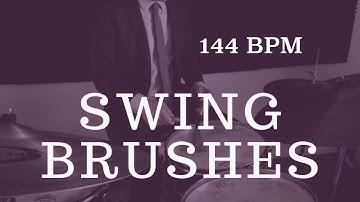 Jazz Drum Brushes Play Along - Medium Swing - 144 BPM