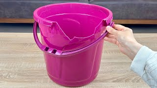 Don't Worry If Your Bucket Breaks! A Super Recycling Idea with Broken Bucket.