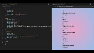 Grid List Item Hover using HTML & CSS only #html #css #coding #list #animatiom