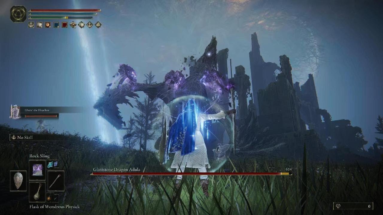 How to beat glintstone dragon adula in 1 minute