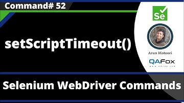 setScriptTimeout() Command - Selenium WebDriver