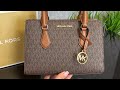 Распаковка сумки MICHAEL KORS Sheila Small Signature Logo Satchel (brown)