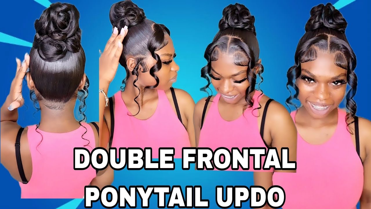 double-frontal-ponytail-updo-my-first-try-youtube