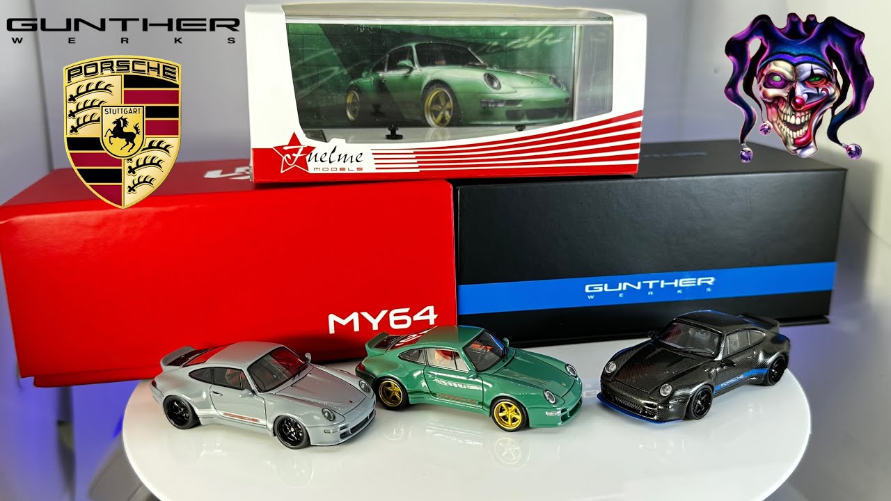 1/64 Diecast cars Porsche Gunther Werks Brand: MY64 Vs Tarmac in