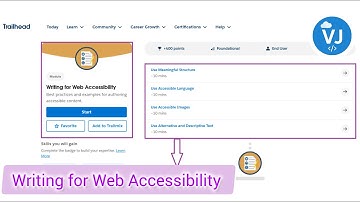 Writing for Web Accessibility | Salesforce Trailhead Module | +400 Points | Accessibility Skills
