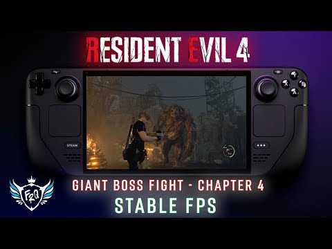 Resident Evil 4 Steam Deck Gameplay | Giant Boss Fight | Stable FPS Settings