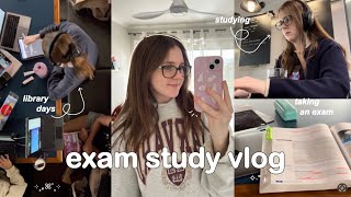 STUDY VLOG 💻 taking an exam, long library days, busy days at uni & cafe study ⋆｡°✎ᝰ ˎˊ˗