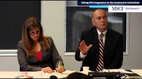 Taking ESG Integration to the Investment Committee