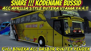 Share !!! Kodename Bussid ACC APRILIA STYLE PUTERA UTAMA V4.4.1 FULL BONEKA ACC DASBOR RUNTEX PENDEK