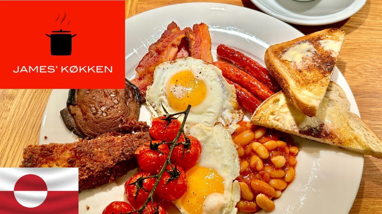 Full English breakfast - her er der brug for en stor tallerken!