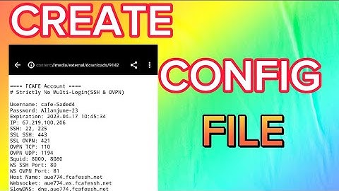 How to create config file for http custom | 2023