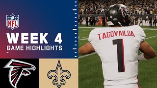 Falcons vs Saints Week 4 Simulation Highlights | Madden 27 Rosters
