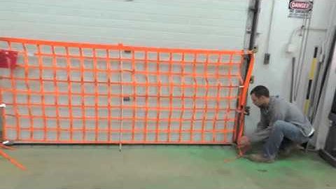 Loading Dock Safety Net - Wall Mounted Bracket Demonstration