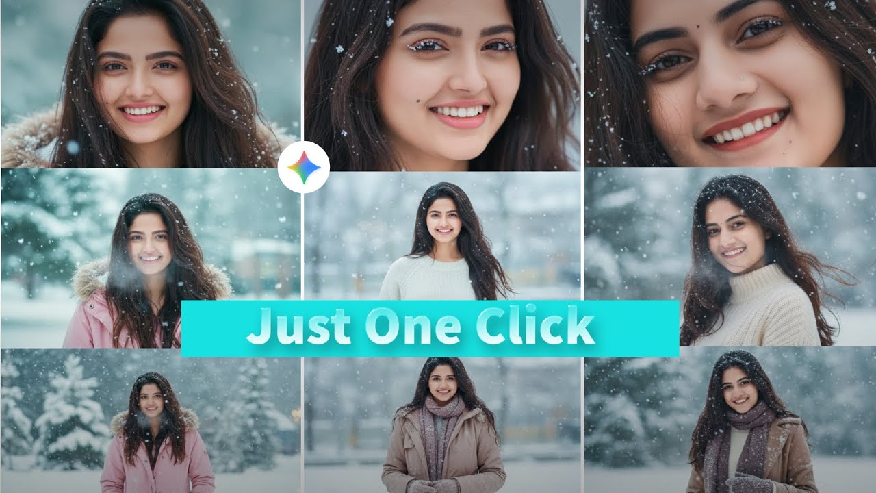 Instagram Trending Snow Ai 3 Photos Photo Editing in Google Gemini | Instagram Trending Edits