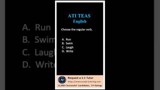 ATI TEAS English Practice Video | Regular Verbs for Grammar | Accuracy and Exam Success |#atiteas
