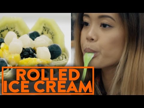 THAI ROLLED ICE CREAM IN NYC - Fung Bros Food