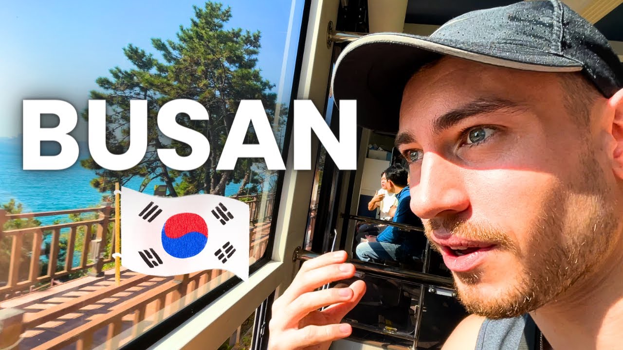 I Took The Busan Beach Train From Haeundae Blueline Park 🇰🇷 | Songjeong Beach, Mipo Station 4K