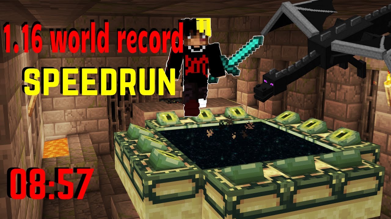 Minecraft 1.16 *NEW* world record (8:57) - YouTube