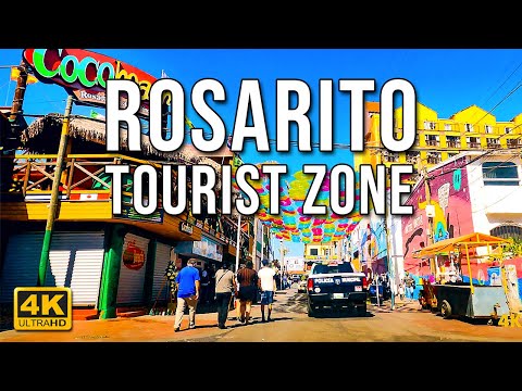 Driving Around Rosarito Tourist Zone | Rosarito Beach | Baja California [4K]